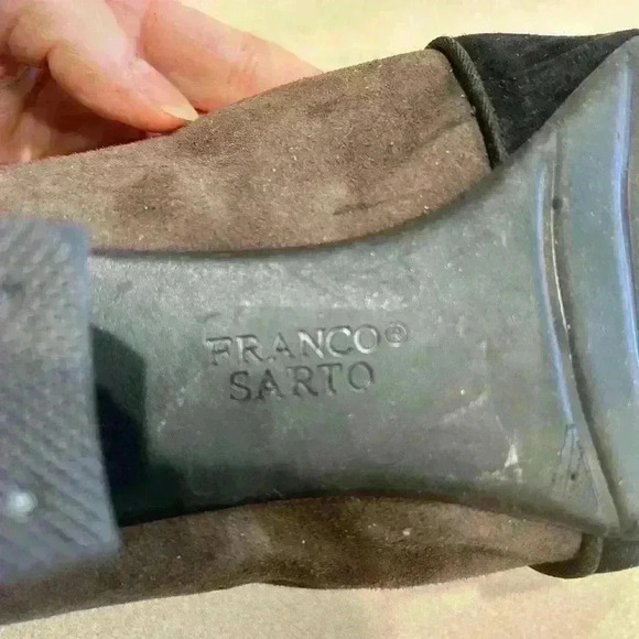 Women's Franco Sardo Suede Dress Shoes-2 Tone-Heels-9 1/2 Slip-on - Picture 8 of 8